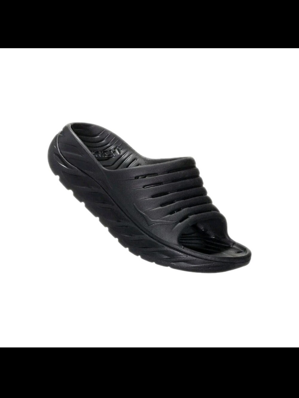 HOKA ONE ONE-Ora Black Men's Recovery Cushioned Slip On Slide Sandal 12